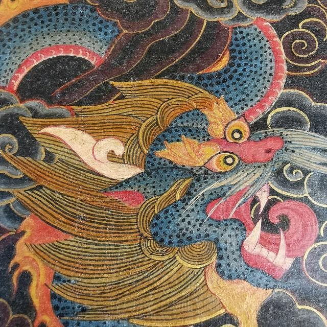 【文殊菩薩】　大　ハイクオリティ　：　タンカ　仏画（額縁なし）