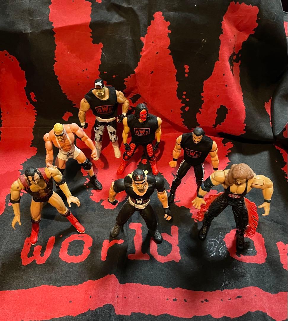 プロレスフィギュアセット③ RED&BLACK nWo WCW WWE WWF