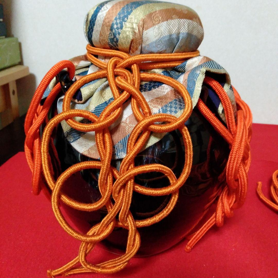 洛東桶谷定一作　天目釉茶壺、飾壺