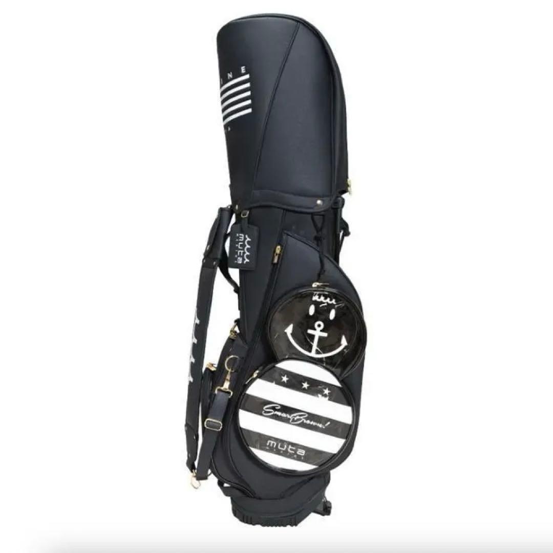 キャディバッグ スタンドCONTINUA パンチングエシカルレザー 黒 ムータ