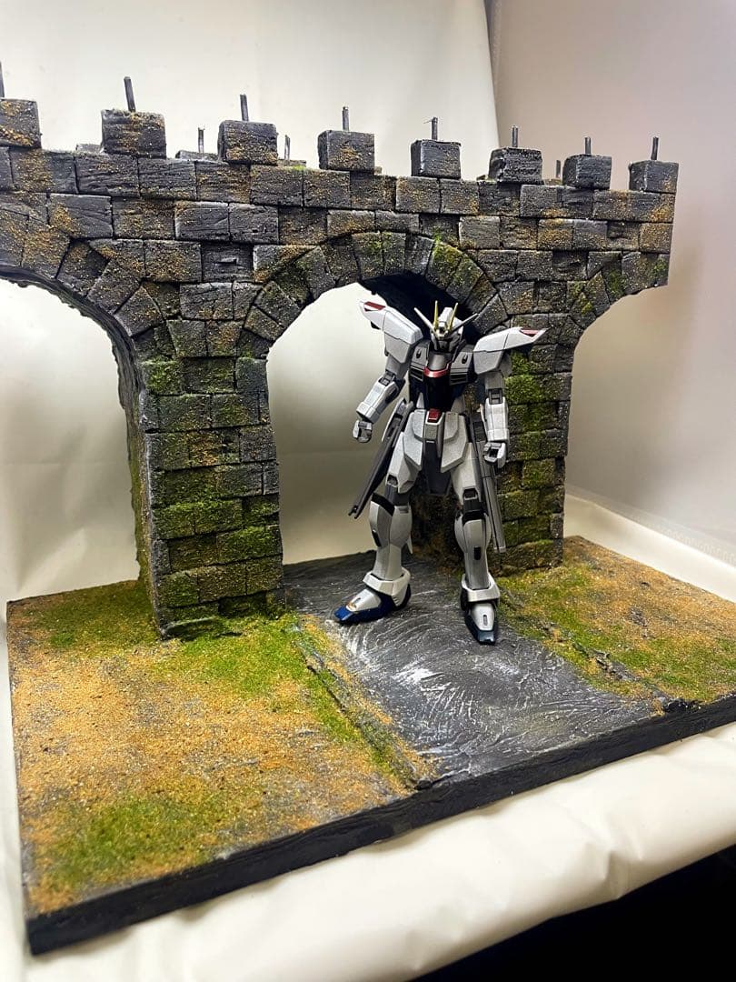 ジオラマベース　251205 アーチ型石造りの橋 模型 Diorama