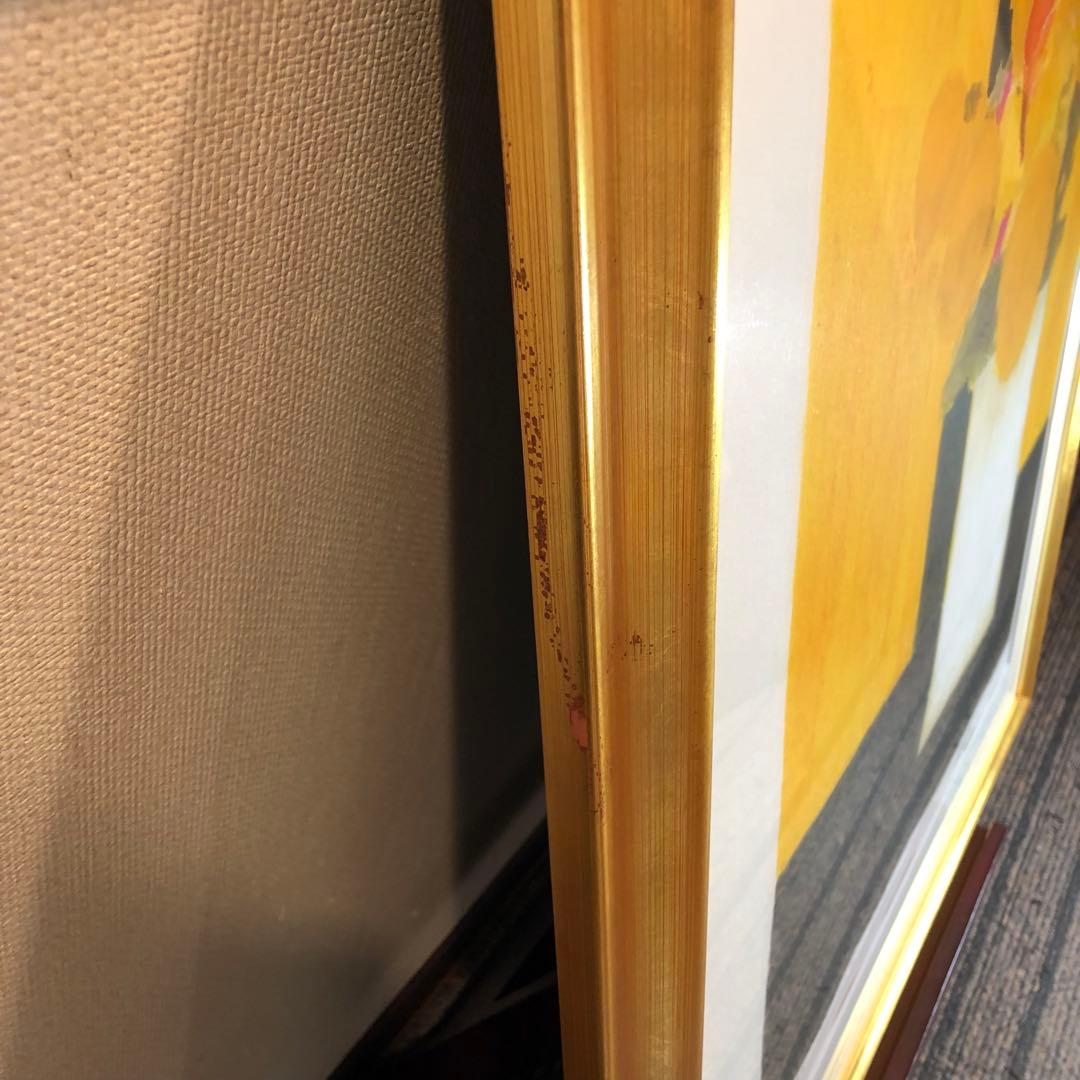 カトラン 「黒いテーブルクロスの上の夏の花束」 リトグラフ　作家直筆サイン入り