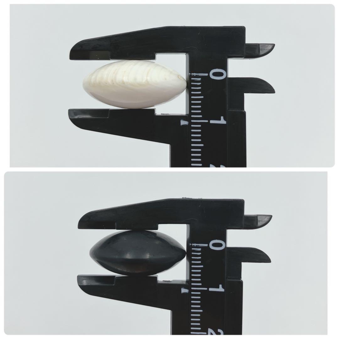 【美品】送料無料 囲碁 碁石33号〜34号 蛤碁石 那智黒 本蛤 雪印