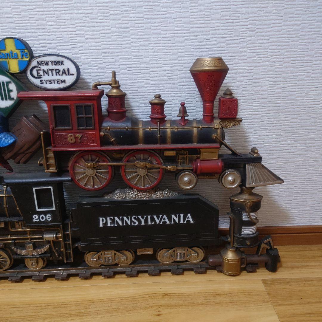 ★入手困難★アメリカ鉄道 ヴィンテージ風 蒸気機関車 立体ウォールデコ 大型