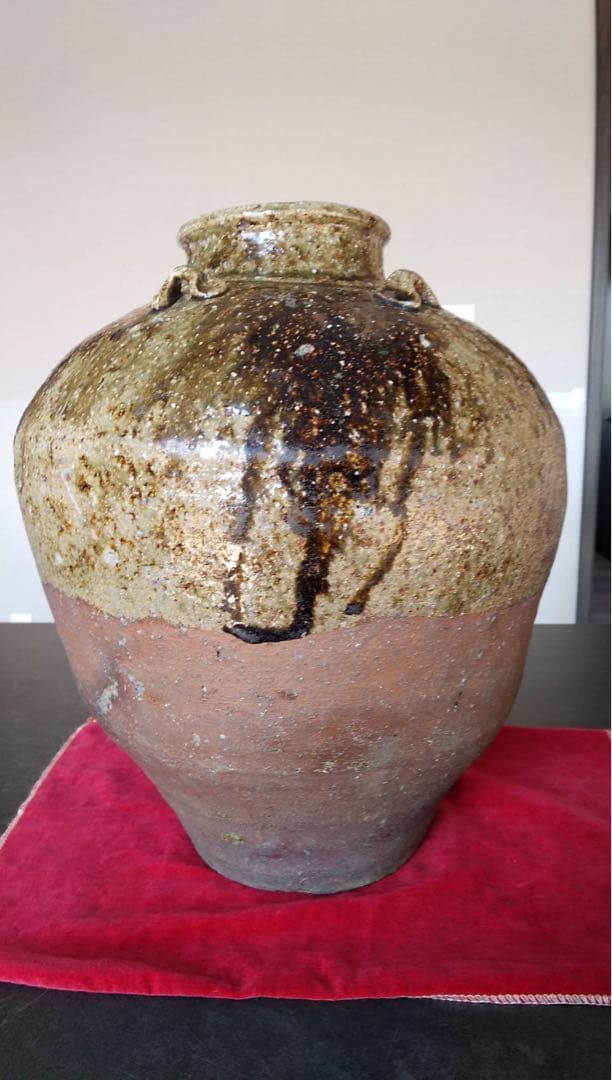 丹波焼 古丹波 六古窯 灰釉壺 四耳壺