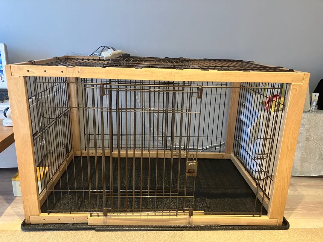 木製スライドペットサークル(リッチェル) 屋根付き トレーつきおまけつき送料込