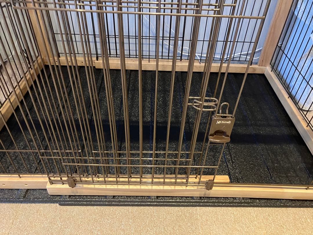 木製スライドペットサークル(リッチェル) 屋根付き トレーつきおまけつき送料込