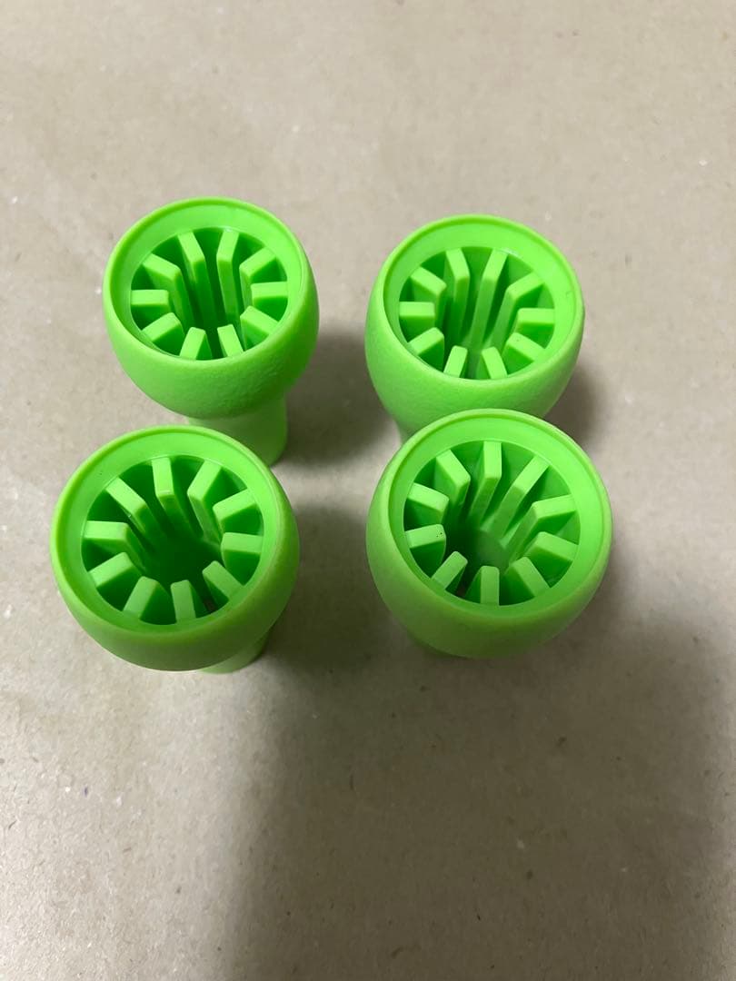 DRT バリアル100 ガンメタ ライムグリーン　ファットノブ&スリムノブセット