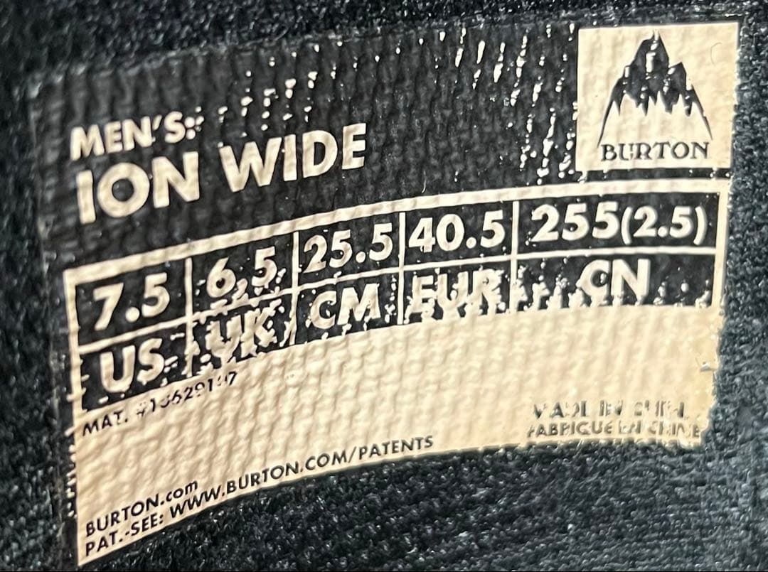 【即日発送】BURTON スノボブーツION WIDE イオンワイド25.5cm