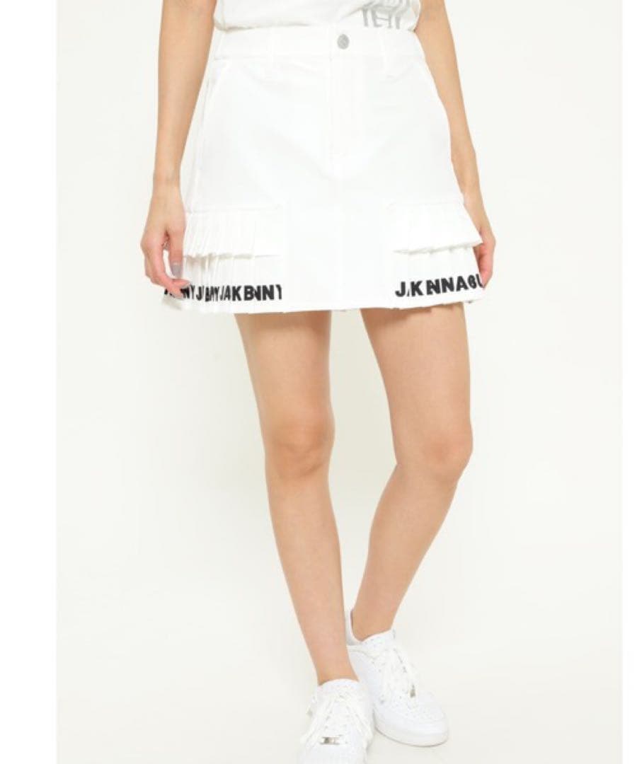 【Jack Bunny!!】パーリーゲイツ　裏微起毛 ペプラム プリーツスカート