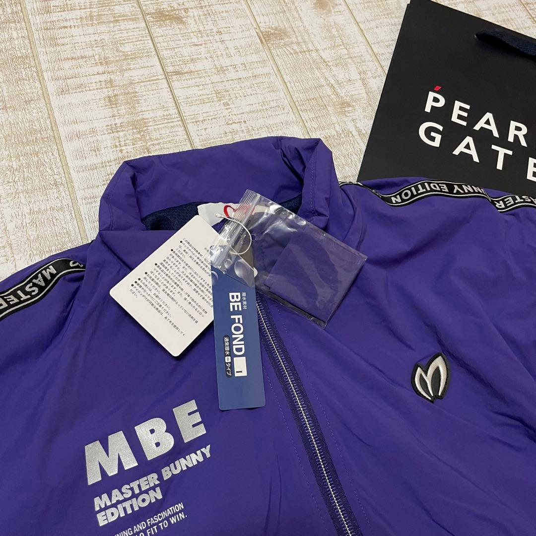 新品 マスターバニー 長袖ブルゾン 撥水 ラインロゴ パープル Lサイズ（5）