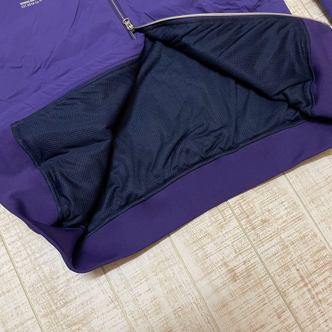 新品 マスターバニー 長袖ブルゾン 撥水 ラインロゴ パープル Lサイズ（5）