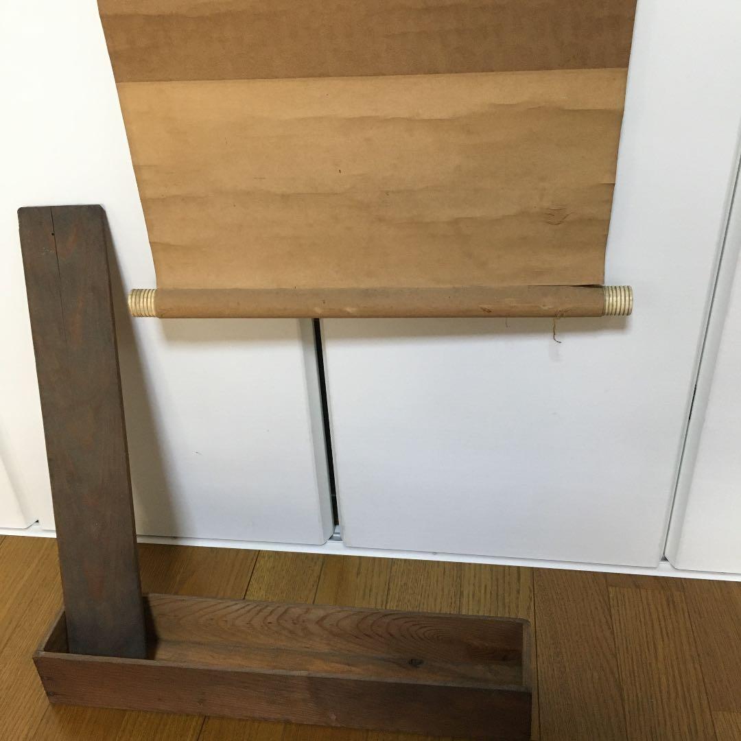 1074 左舟 薔薇 掛軸