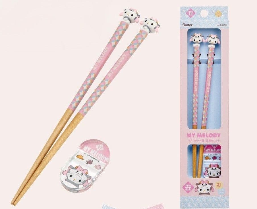 未使用未開封　サンリオマスコット付き　干支箸+箸置 12本セット　限定　定価以下