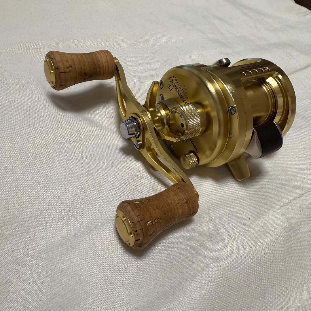 ☆希少☆ シマノ　カルカッタ　コンクエスト51左巻き　カスタム　ノーマルパーツ付