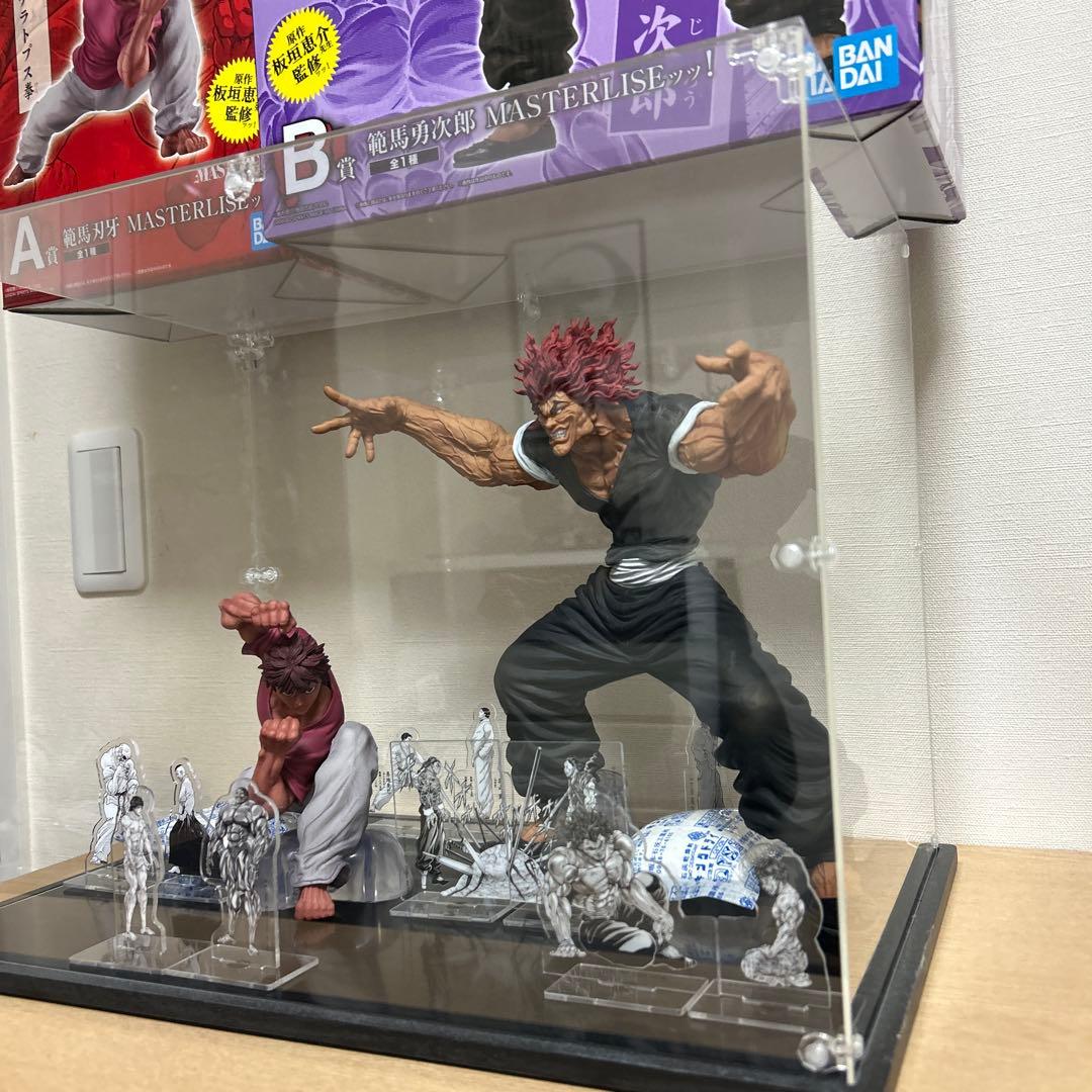 や*読様 【開封品】一番くじ 刃牙 A・B賞セット売り 展示用アクリルケース付き