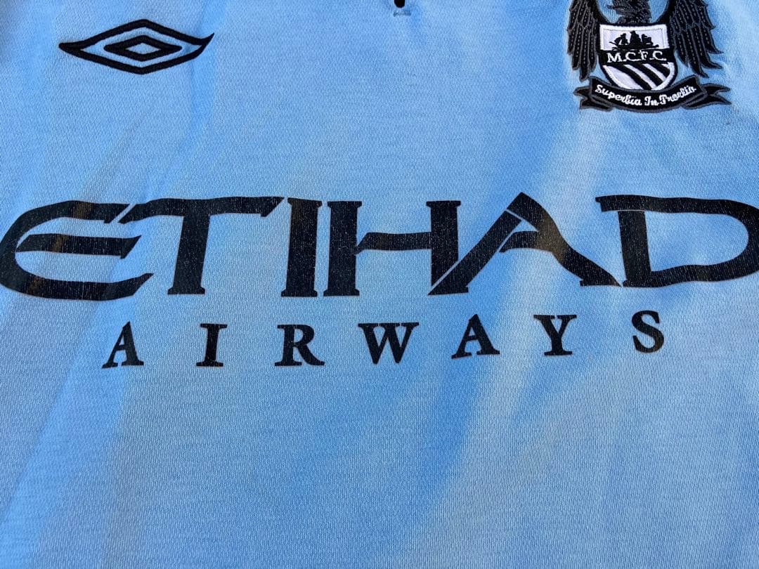 【美品！！】アンブロ/マンチェスターシティ　ユニフォーム/ノエルギャラガー L