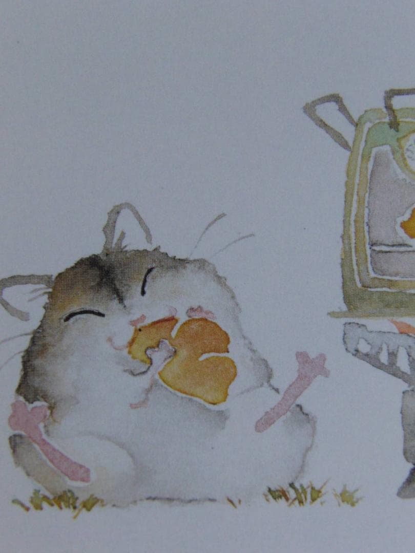 北田稔、【焼きたて】、希少な額装用画集より、状態良好、新品額装付