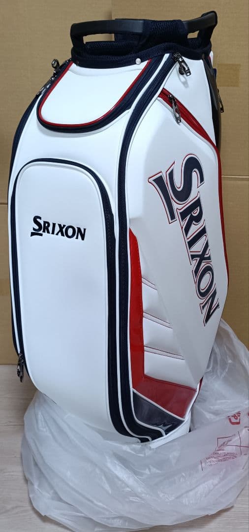 Srixon キャディバッグ ホワイト/レッド/ブルー