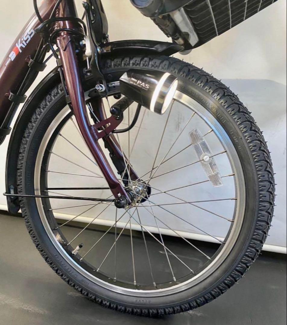 1年保証 送料無料　ヤマハ　パスキッス　20インチ　紫色　電動アシスト自転車