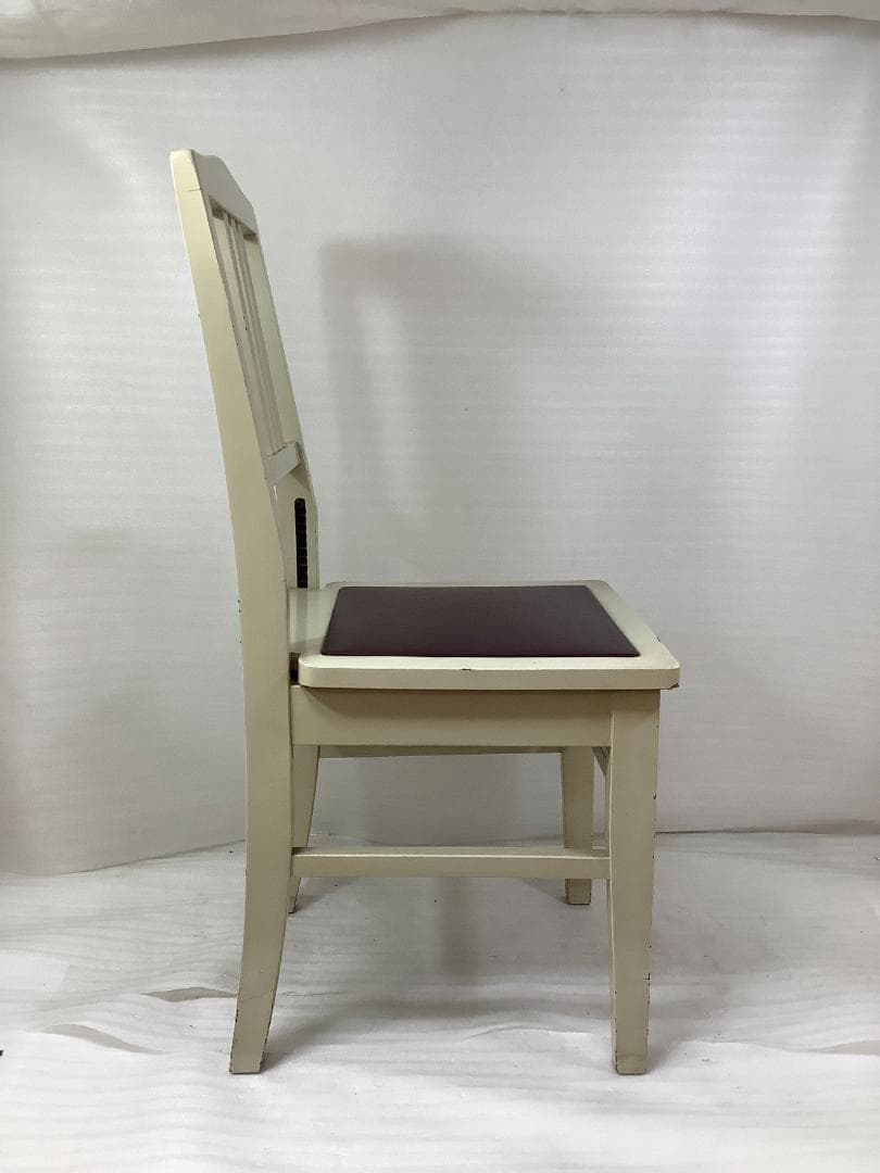 ※40442※背もたれ付きピアノ椅子（ホワイト）