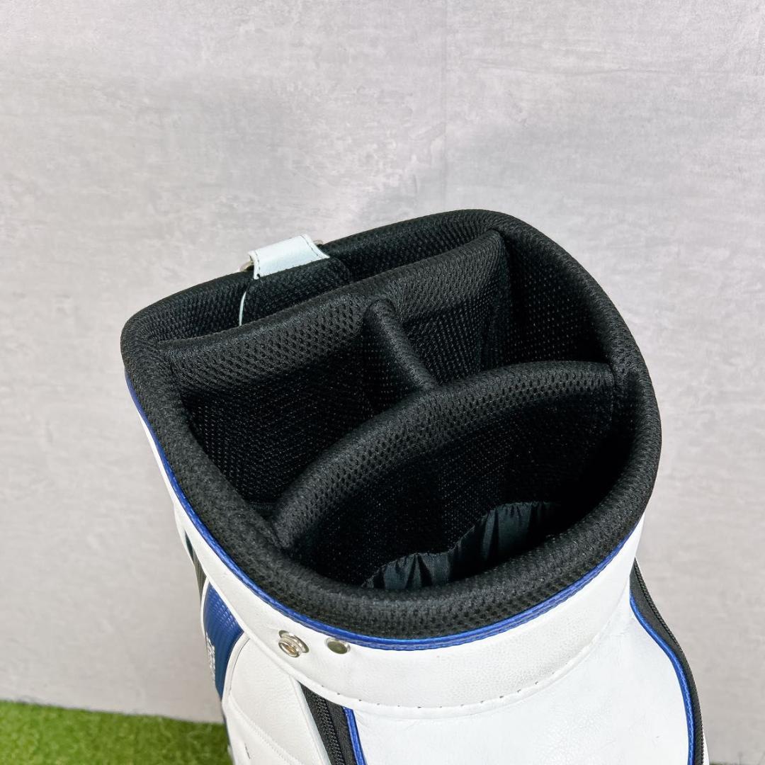 XXIO ゼクシオ キャディバッグ ゴルフバッグ ホワイト ブルー　白