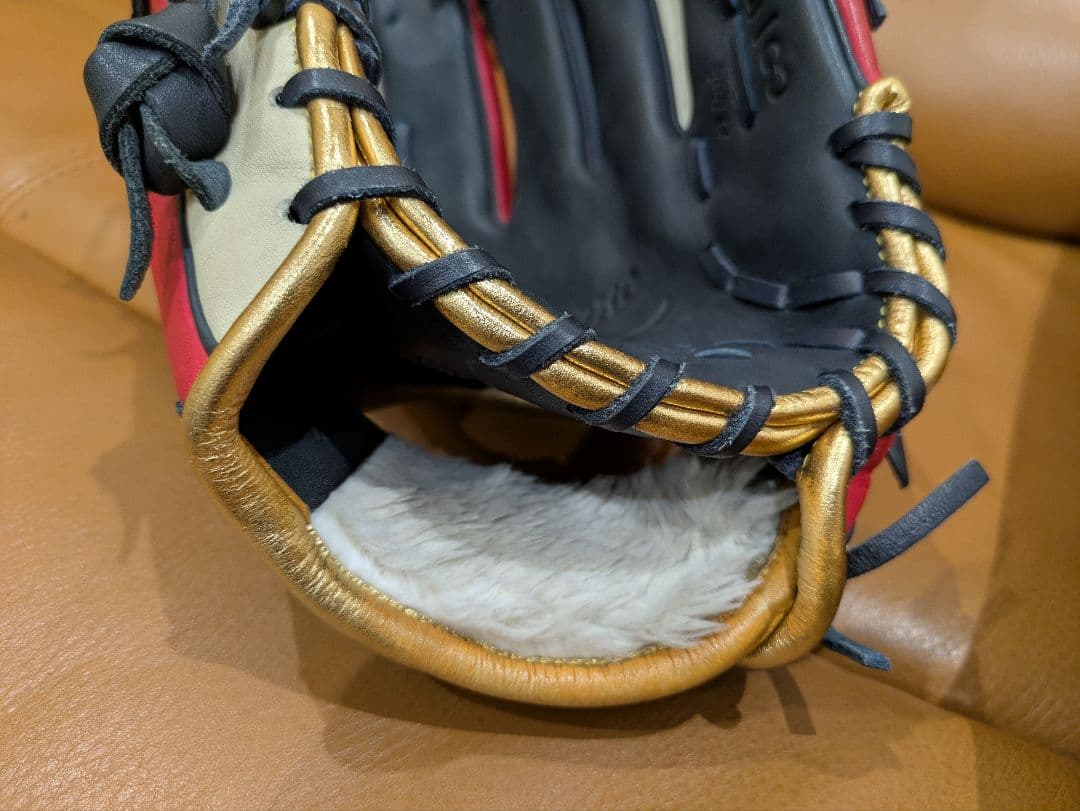 Global Elite 野球用グローブ レッド/ブラック