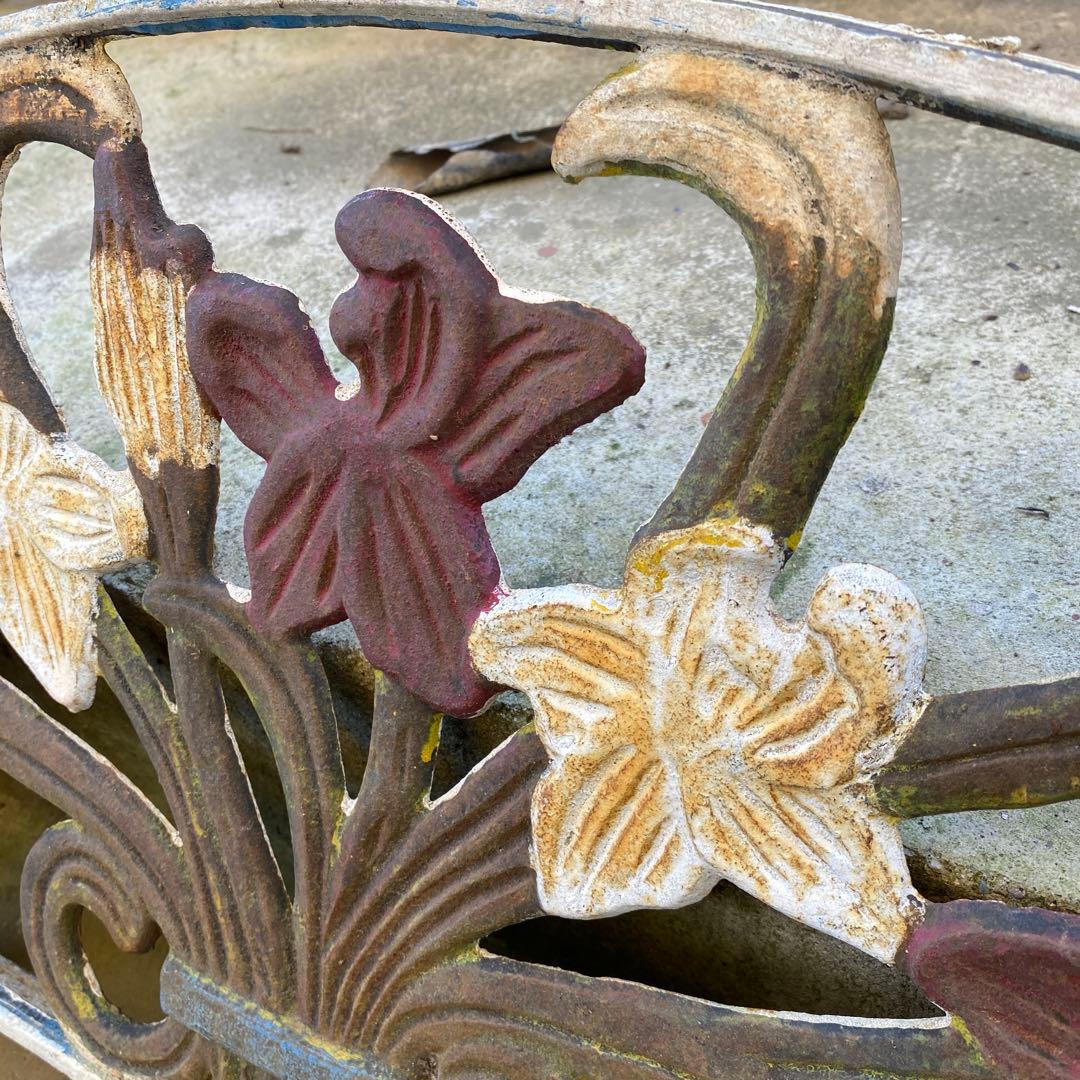 [匿名配送]ガーデンフェンス　アンティーク　ジャンクガーデン　アイアン　シャビー