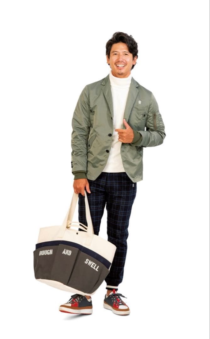 ラフ&スウェル ゴルフトートバッグ アイボリー大きいサイズ