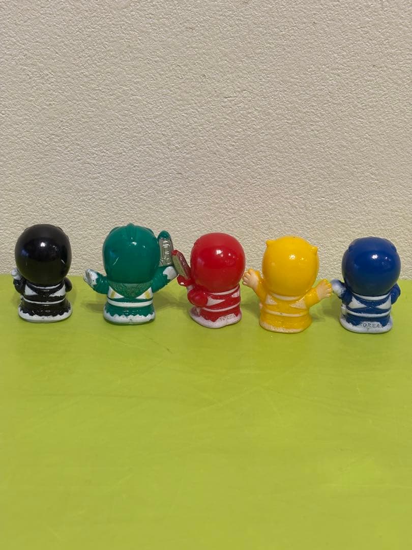 K*n様 恐竜戦隊　ジュウレンジャー　ソフビ　レトロ　指人形　5体セット