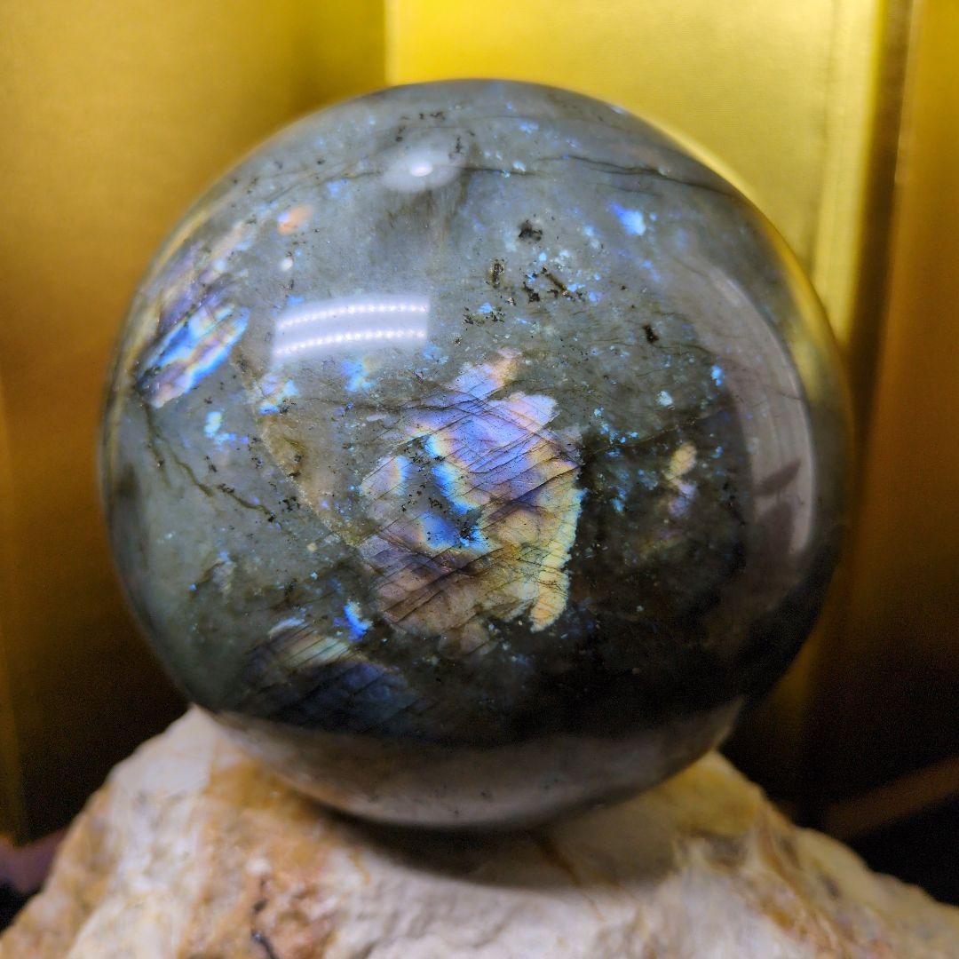 ラブラドライト スフィア 直径約120mm 2.6kg 天然石 パワーストーン