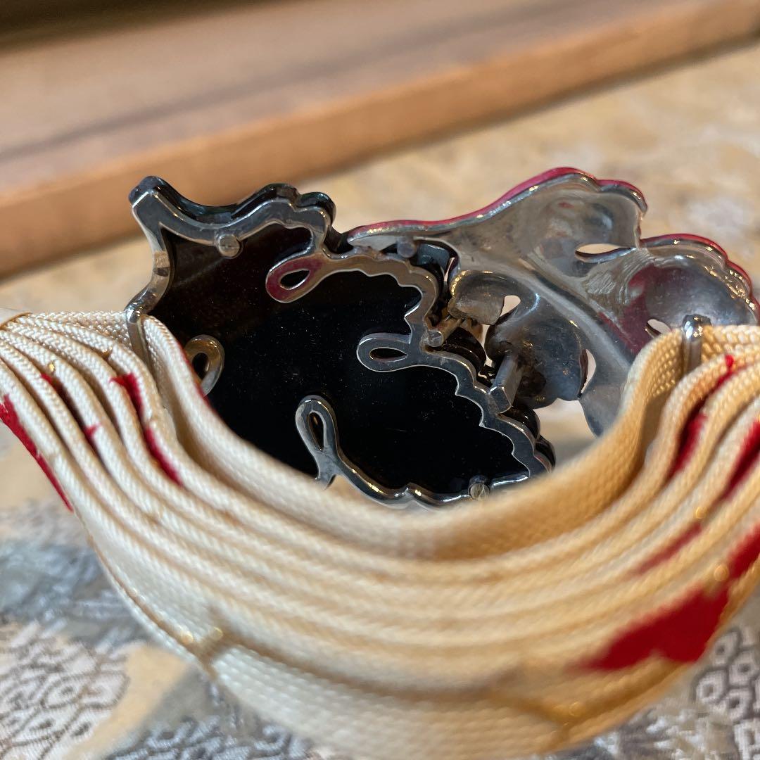 アール・デコ帯留　鼈甲　彫金　銀　真珠