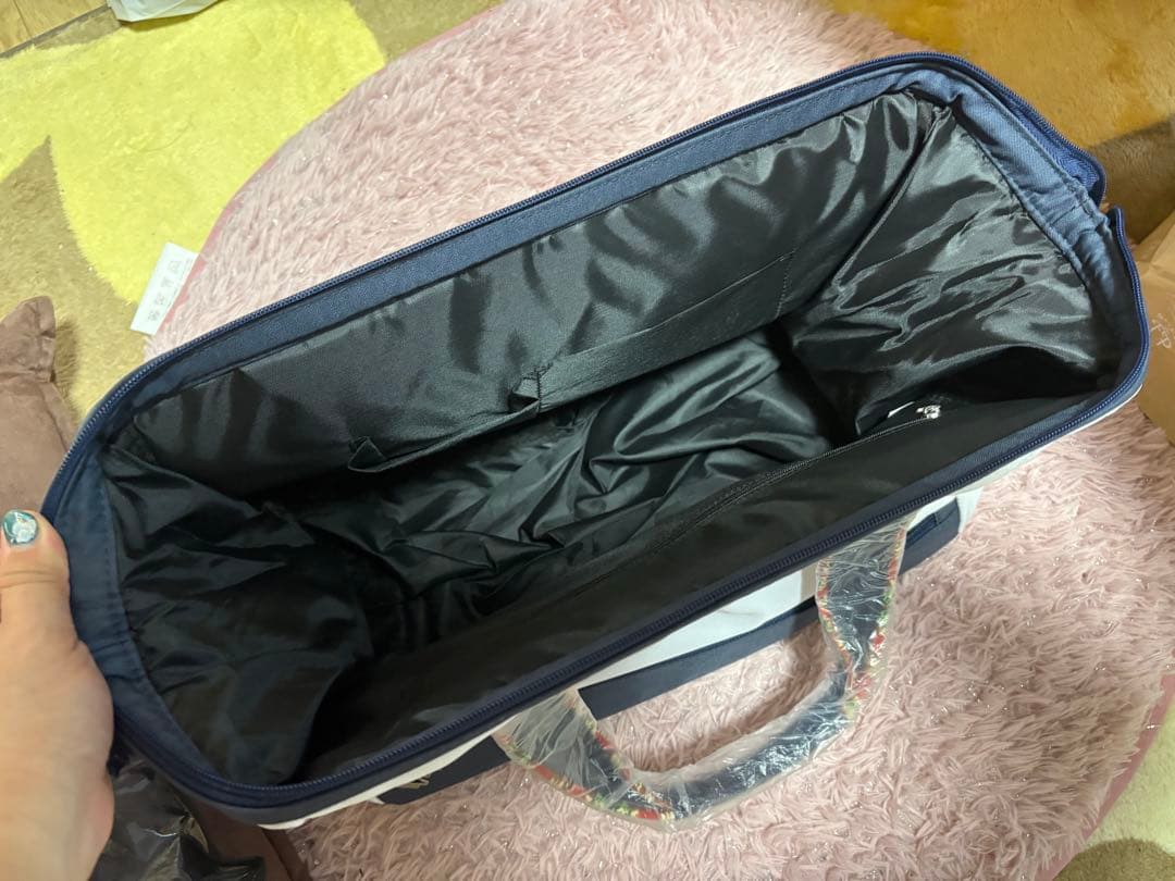 ルコック　ホワイト/ネイビー キャディバッグ