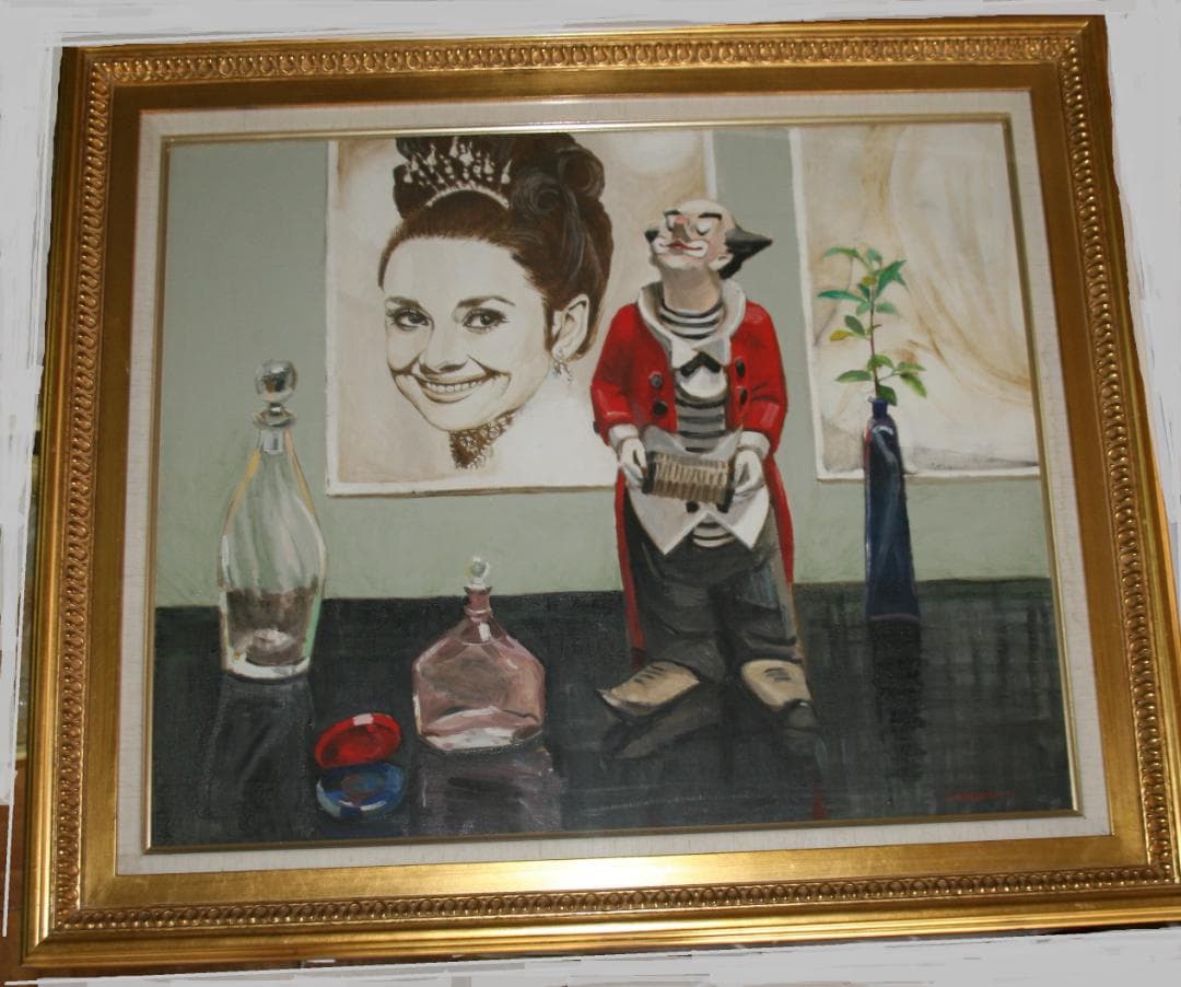 ★川上俊子『憧れ』油彩：武蔵野美術:東光会会友★２０号★