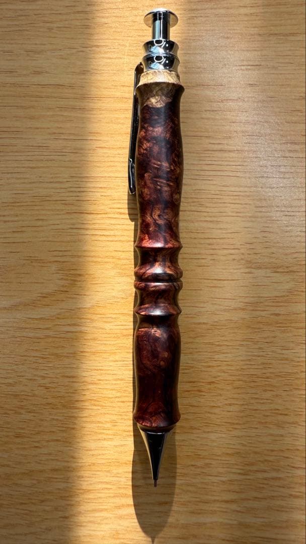 Flamberg 木軸シャープペン サンピューラ ホンジュラスローズウッド瘤杢