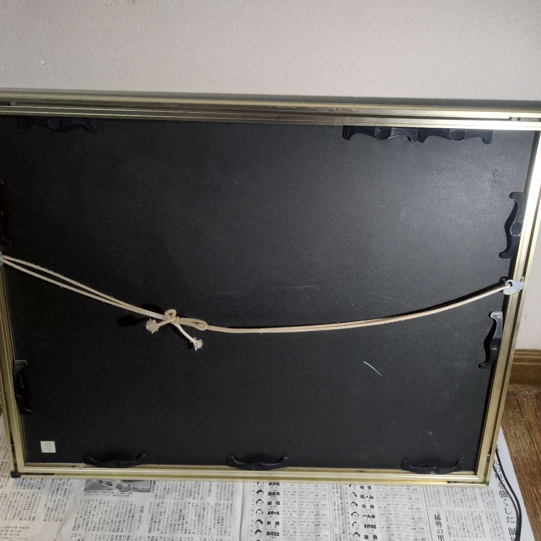 伊勢壁紙　インテリア額　「大樹」錐彫り　美品