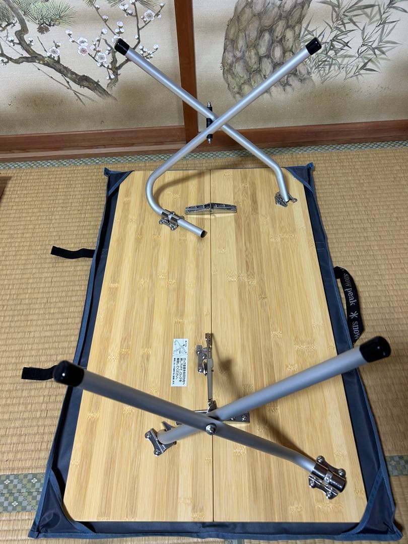 【未使用品】スノーピーク ワンアクションローテーブル竹 LV-100TR