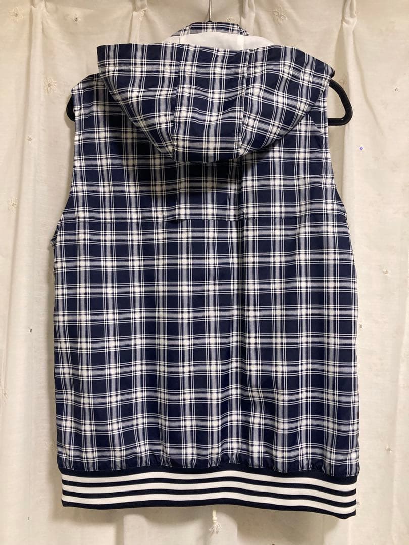 【タグ付き新品】adidas golf チェック柄フーデッドゴルフベスト