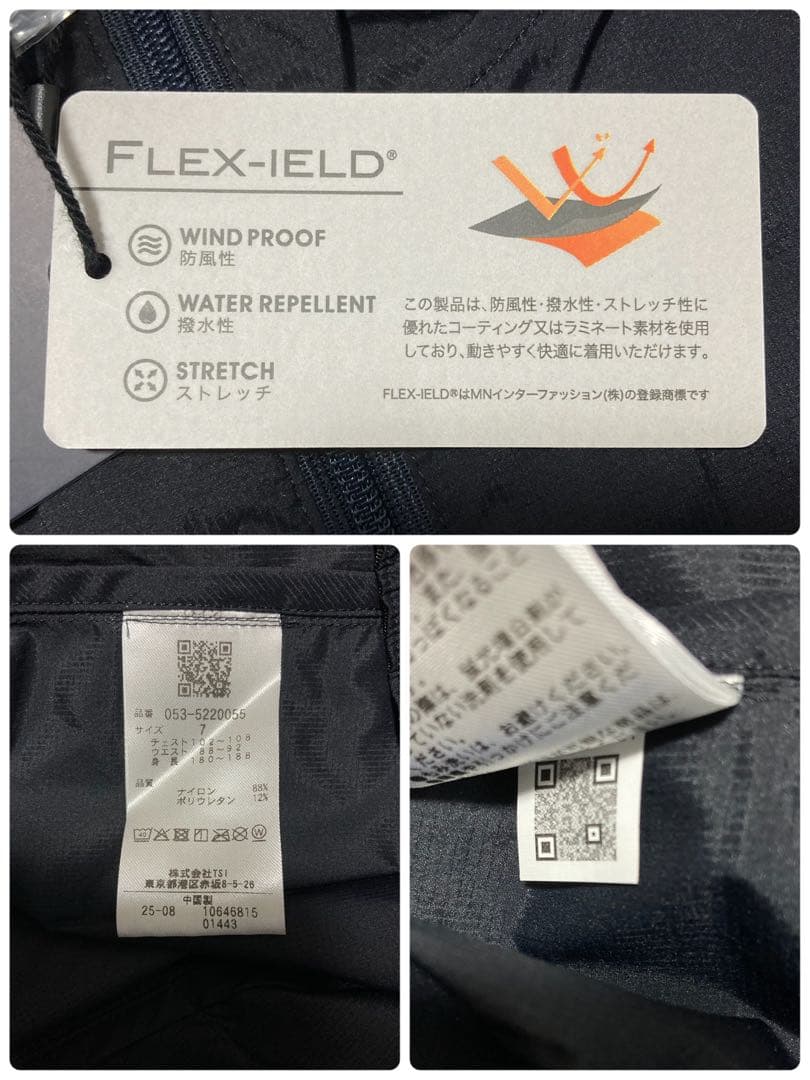 新品 パーリーゲイツ FLEX-IEDストレッチフルジップブルゾン(7)3L/紺