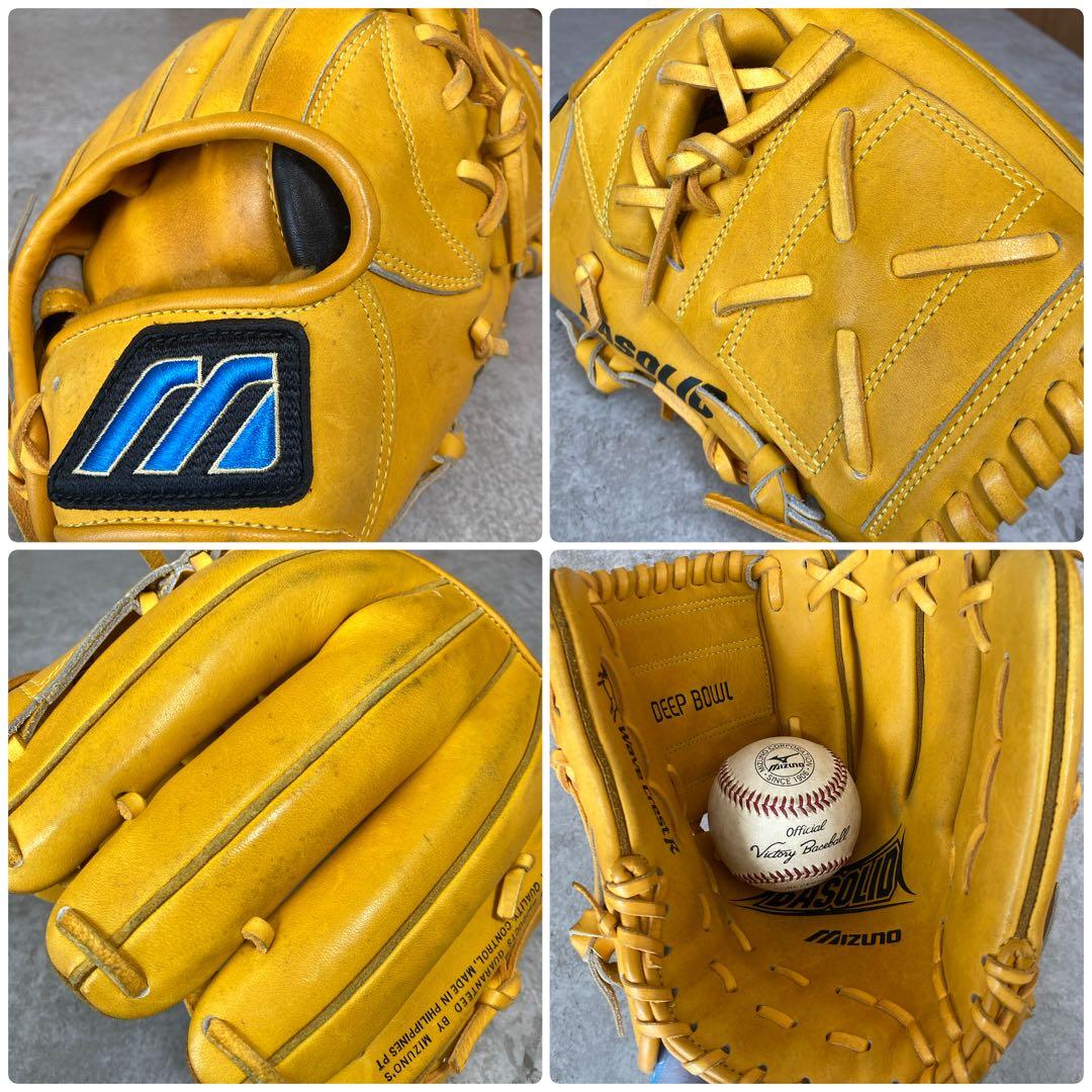 ミズノ 青ビュー 一般 大人用 硬式 内野 野球 グローブ 状態良好としてはレア