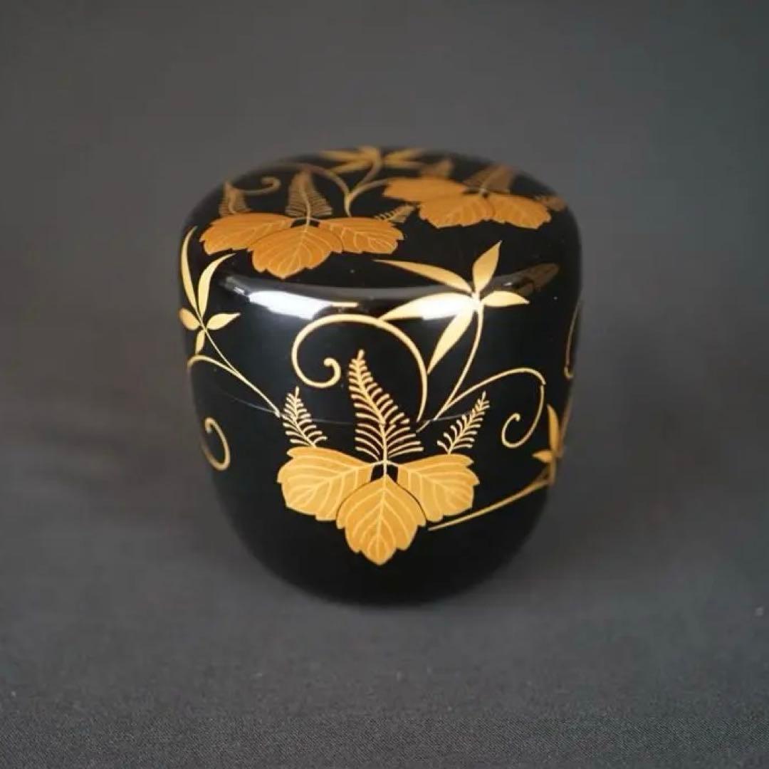 輪島塗 桐蒔絵 棗 共箱 茶道具