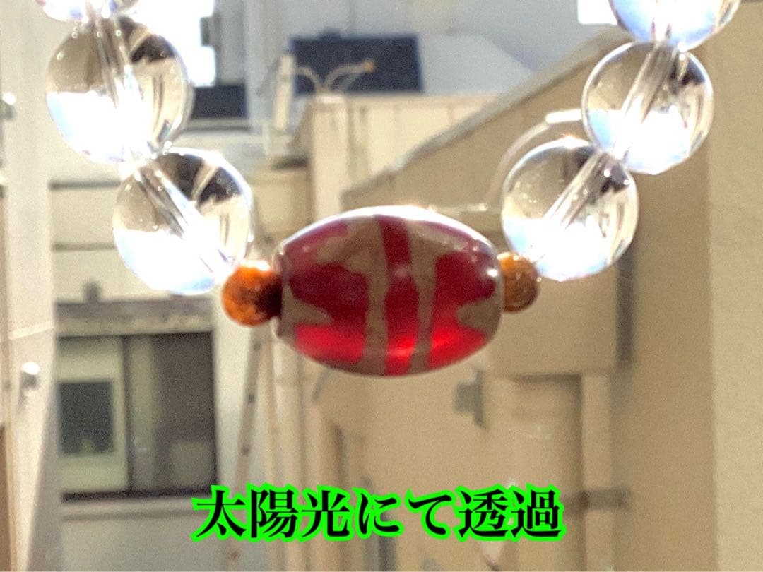 ✳天然虎目石*四線虎牙天珠*ガネッシユヒマール水晶ブレスレット　17cm 本物‼️