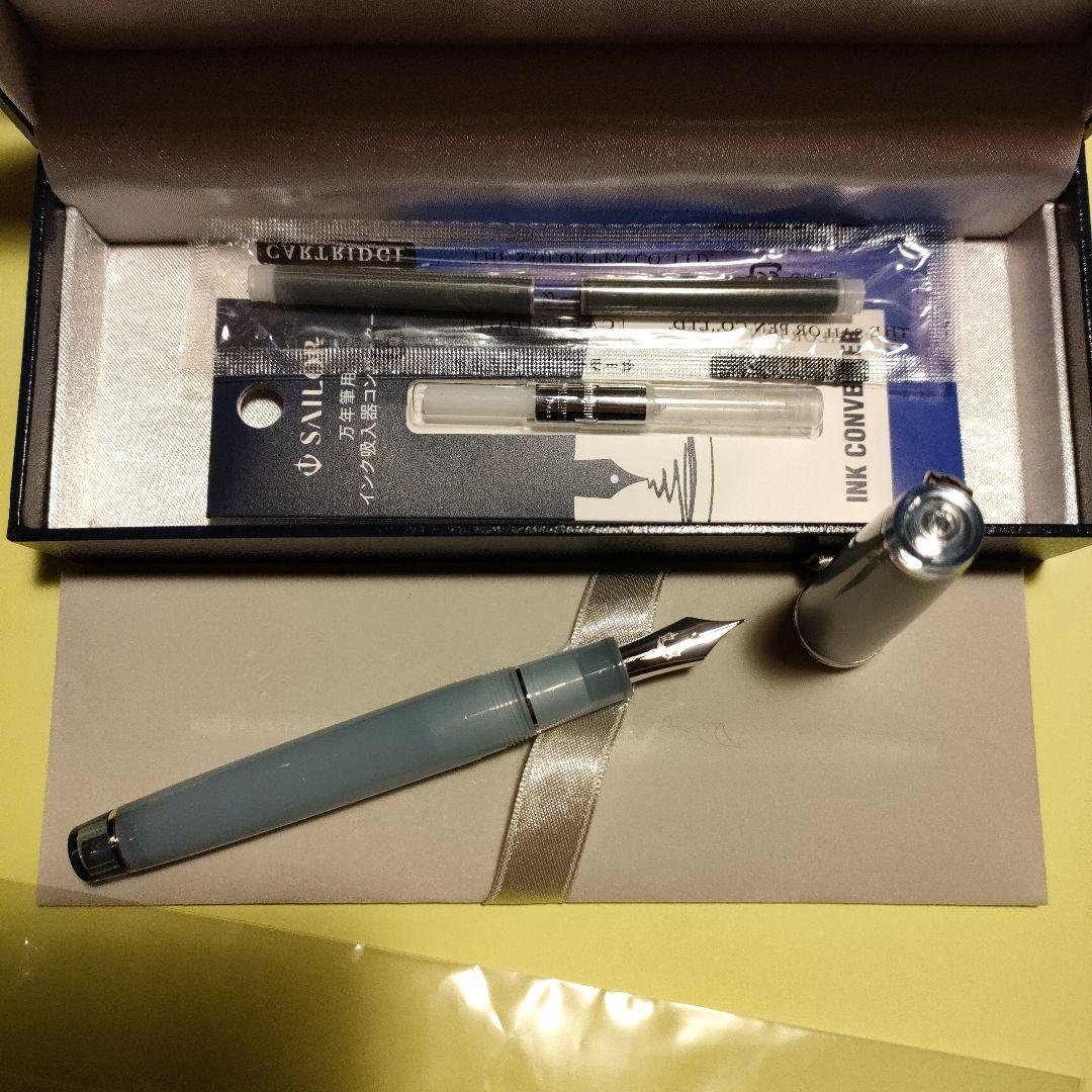 八文字屋 銀山スノーグレー 万年筆 セーラー万年筆 限定