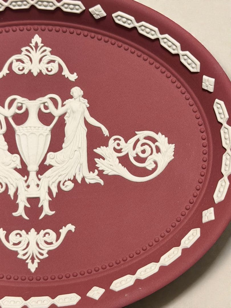 #ウェッジウッド クリムゾン ジャスパー 限定 オーバルプレート　S-3