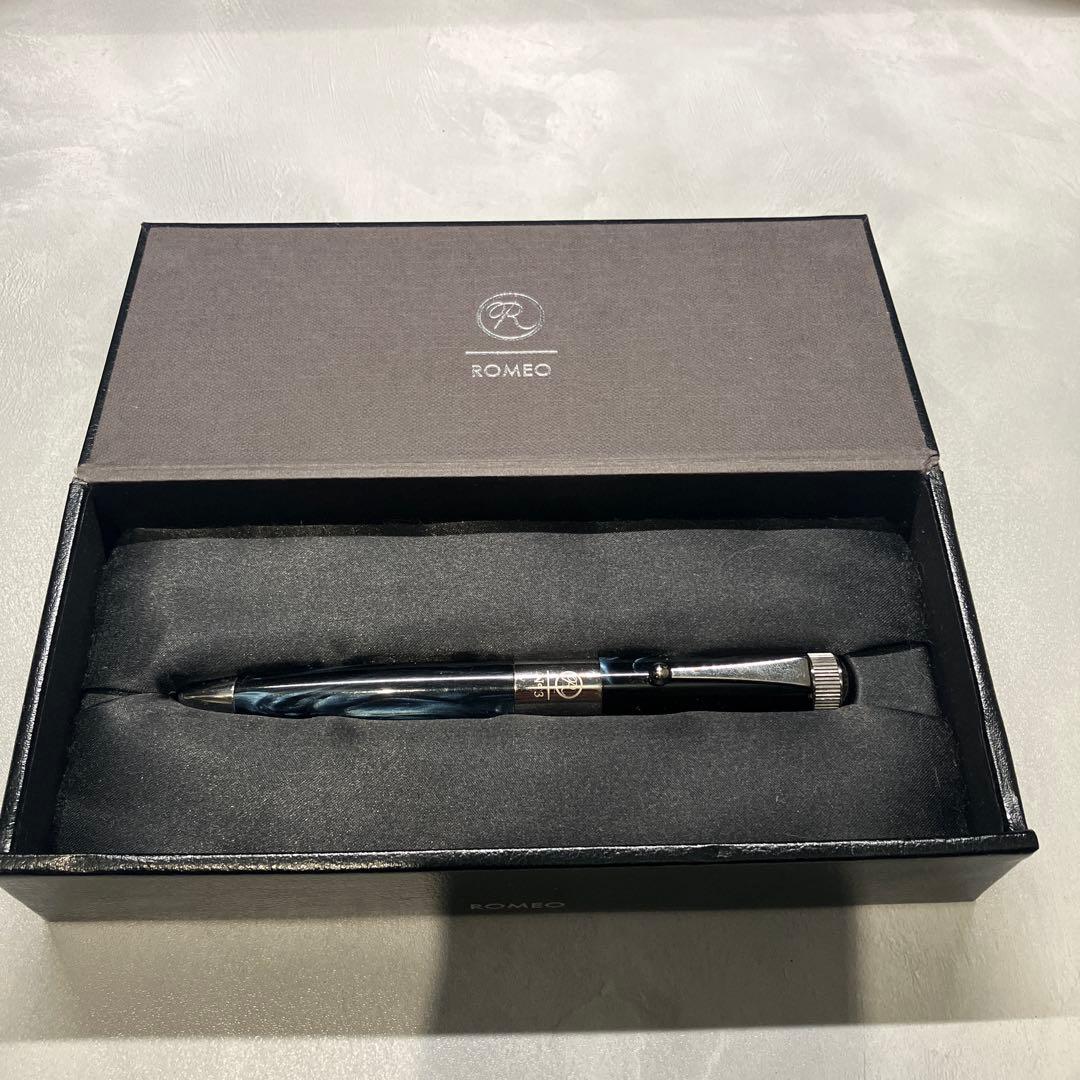 伊東屋 ロメオNo,3 イタリアンブルー 太軸 ボールペン