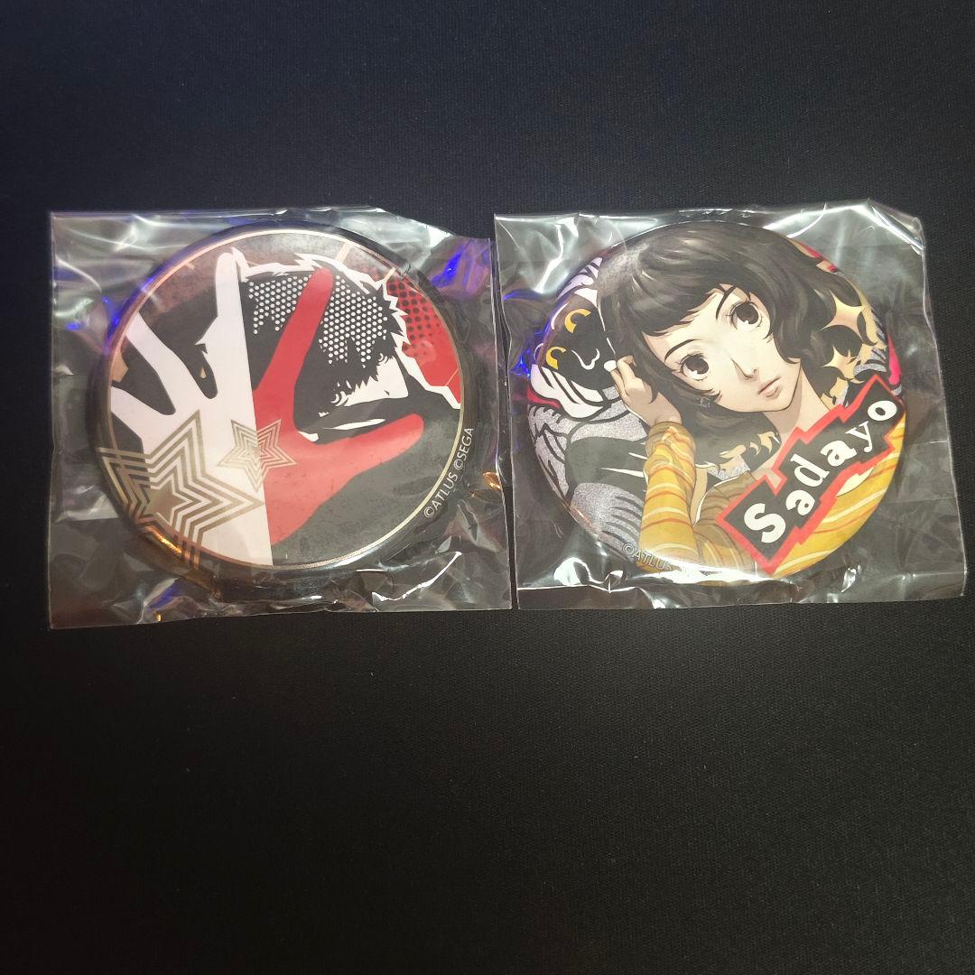 ペルソナ5 ザ・ロイヤル 楽コレ メタル風缶バッジ 主人公 ジョーカー 川上貞代