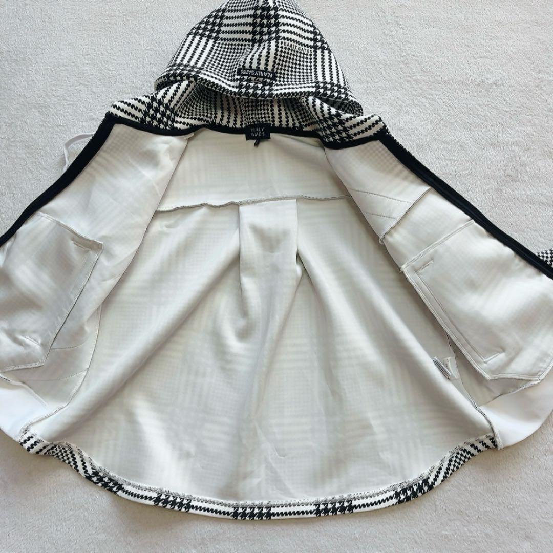 極美品　近年　パーリーゲイツ　セットアップ　千鳥　パーカー　チェック　パンツ