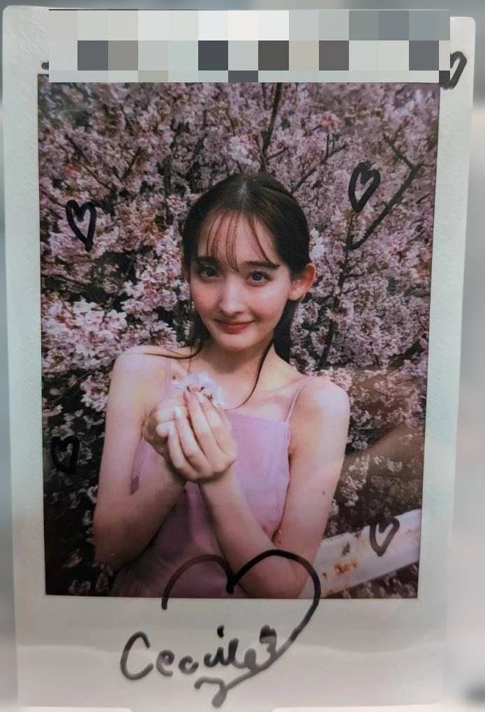 菜那セシル　サイン チェキ　当選品