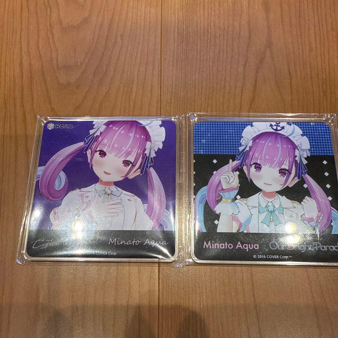 ホロライブ JOYSOUND みるハコ アクリルコースター　2点　湊あくあ