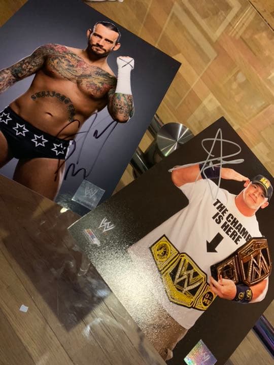 WWE ジョンシナ　CMパンク　サイン AEW